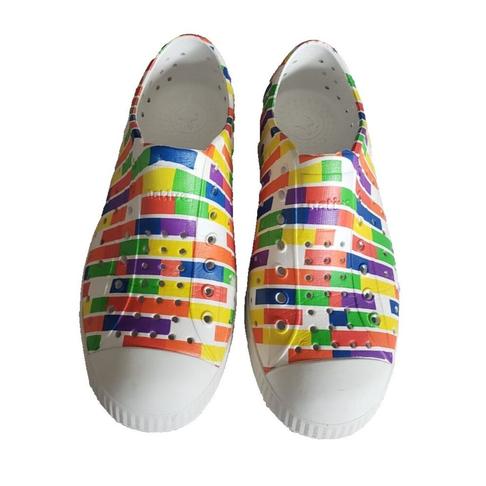Native Jefferson Slip On Shoes Size C13 Youth Kids Rainbow Colorful